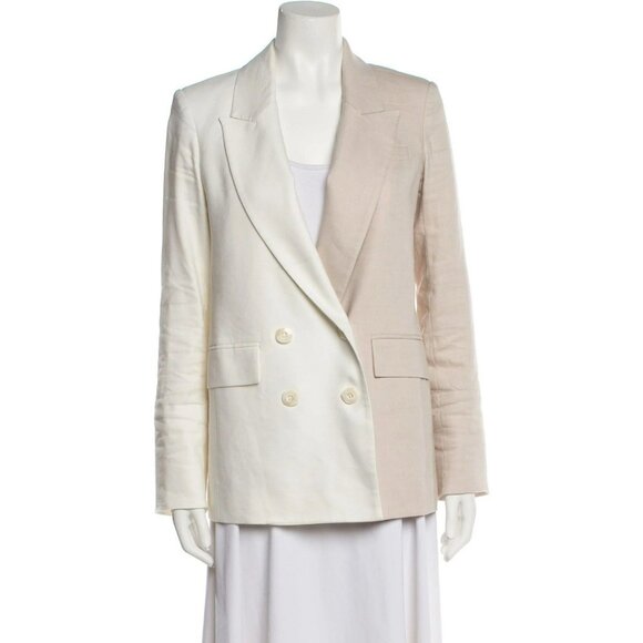 Veronica Beard NEW Braeton Linen Blend Dickey Jacket White/Limestone Size 10 - Picture 9 of 9